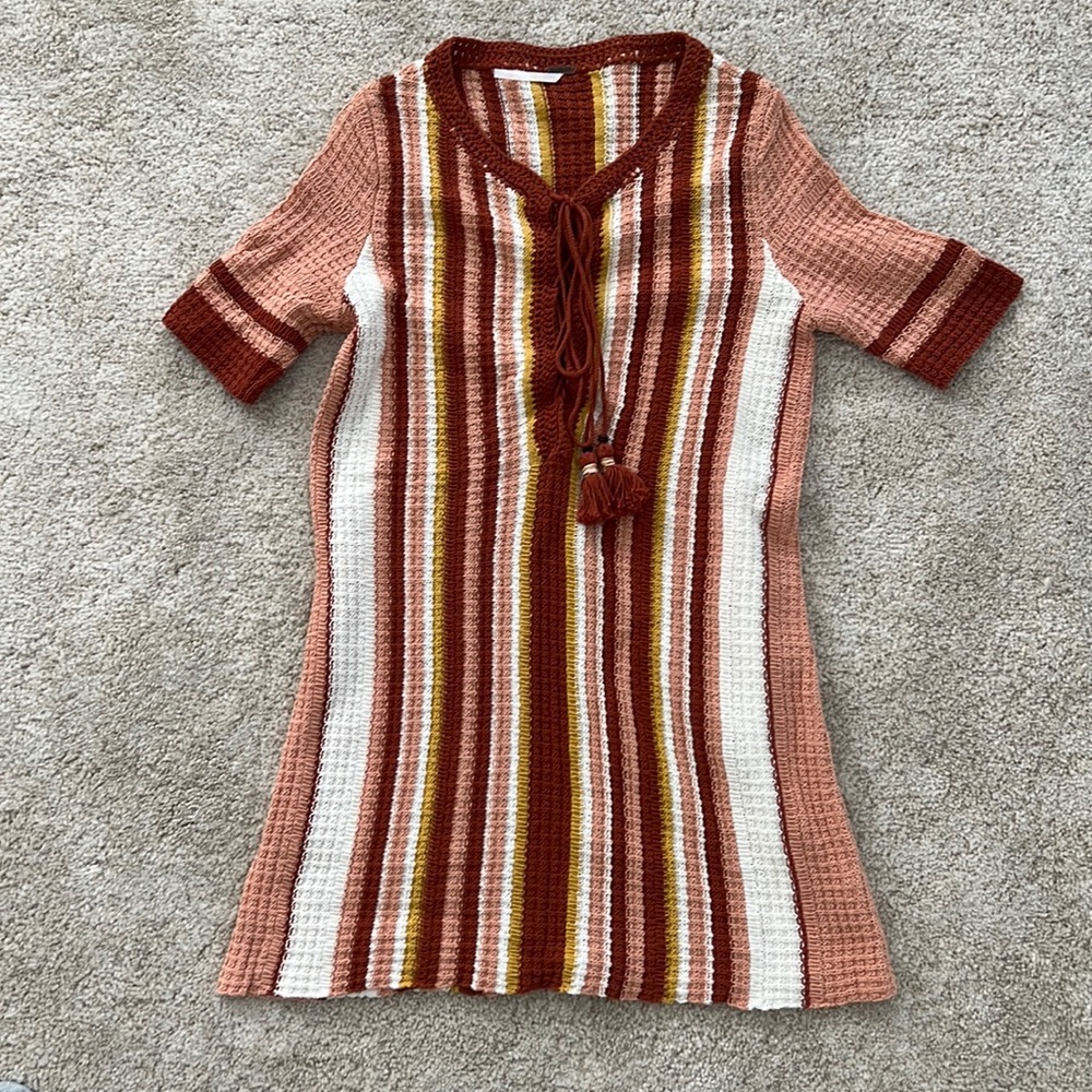 Free People Crochet knit dress XS